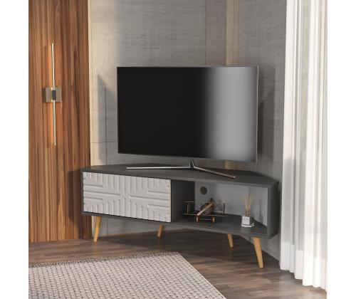 TV laud Mora - Anthracite, White