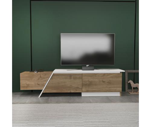TV laud Zonas - Walnut, White