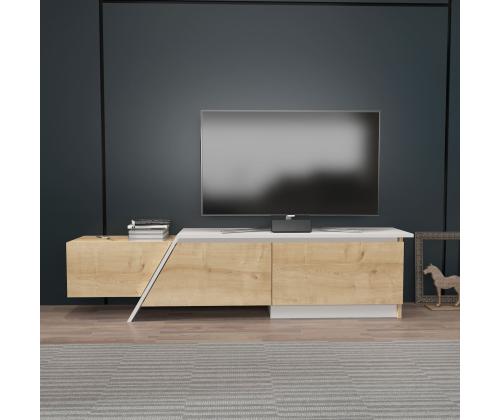 TV laud Zonas - Sapphire Oak, White