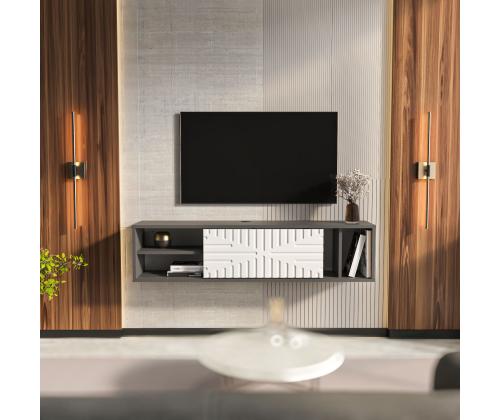 TV laud Teo Floating - Anthracite, White