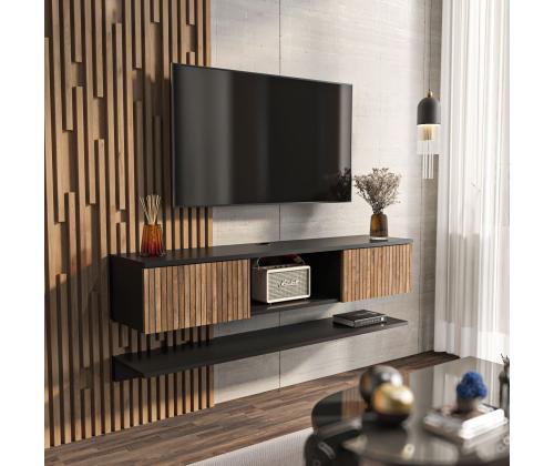 TV laud Elia - Wooden, Black