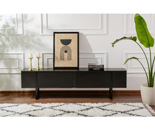 TV laud Serenity - Wood Black, Black