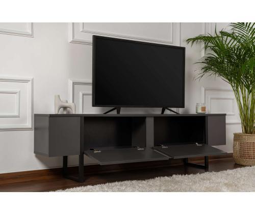 TV laud Serenity - Anthracite, Black