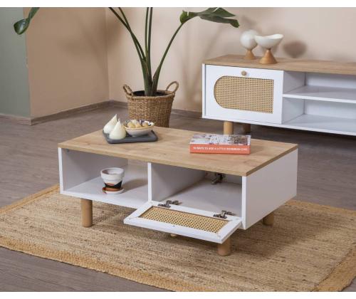 Kohvilaud Bohem - White, Oak