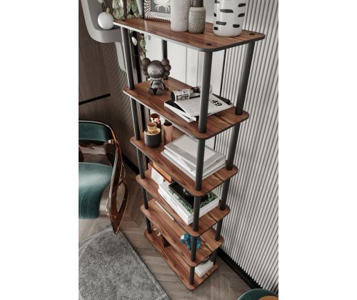 Bookcase 6 Rect - Walnut