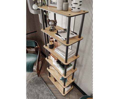Bookcase 6 Rect - Oak