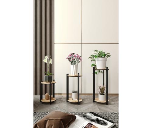 Flower Desk Round - Oak