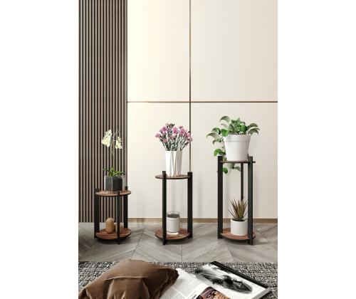 Flower Desk Round - Walnut