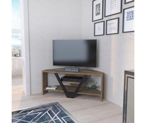 TV laud Karin - Walnut, Black