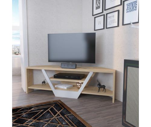 TV laud Sares - Oak, White