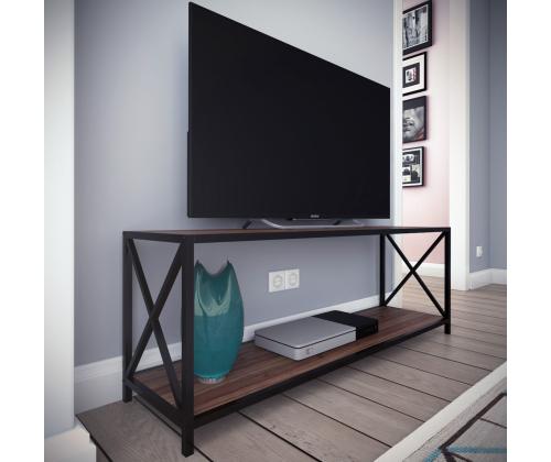 TV laud Xena - Black, Walnut