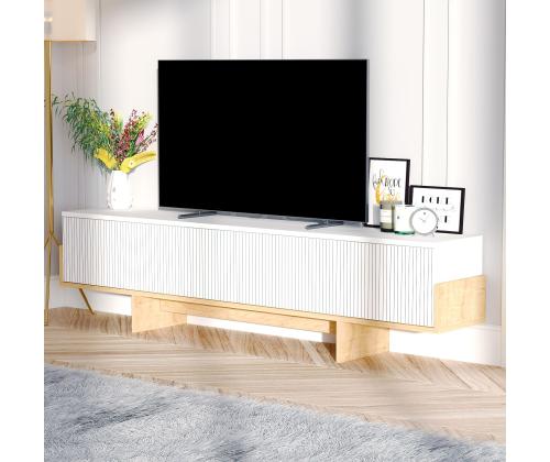TV laud Hege - White, Sapphire Oak
