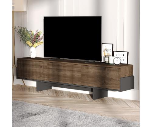 TV laud Hege - Walnut, Black