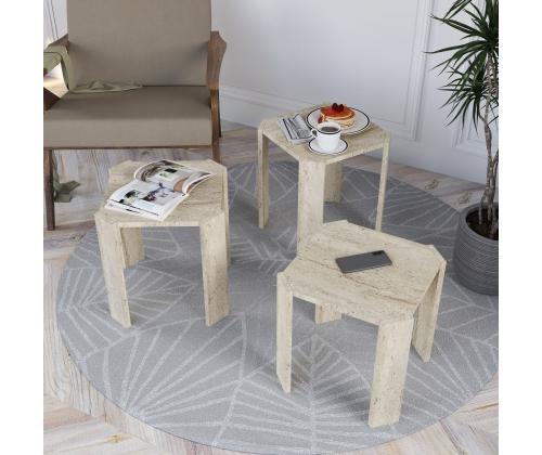 Mööblikomplekt lauad Azra - Travertine