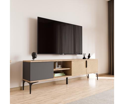 TV laud Tarz - Anthracite, Oak