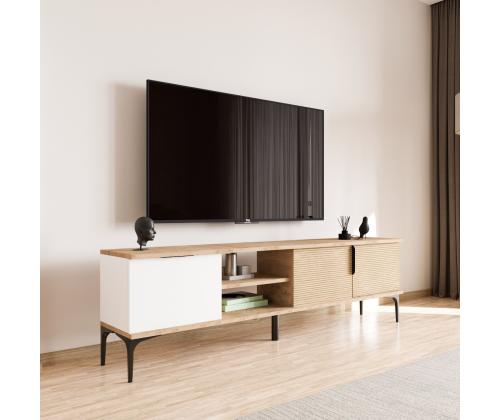 TV laud Tarz - White, Oak