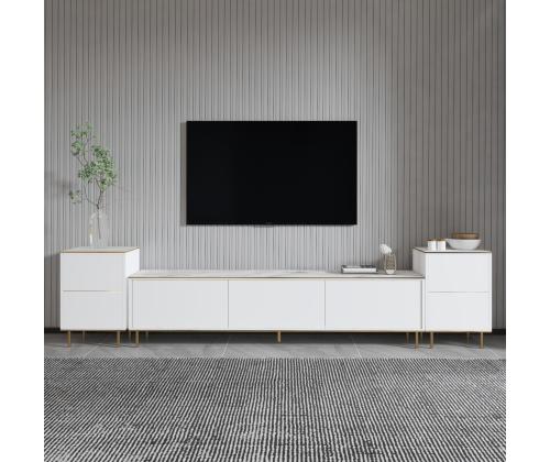 TV laud Imaj - Marble, White