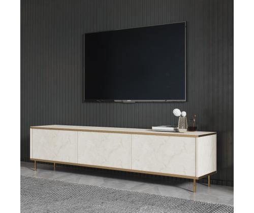 TV laud Imaj - Travertine, Gold