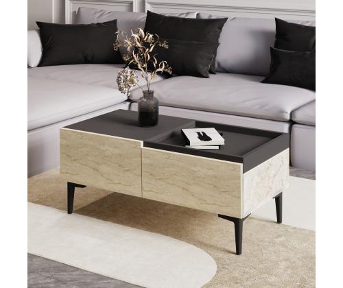 Kohvilaud Mia - Travertine, Anthracite