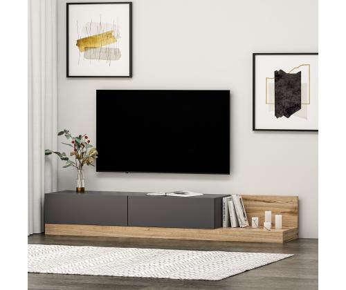 TV laud Majör - Anthracite, Walnut