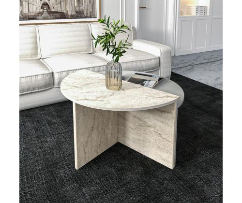 Kohvilaud Dolunay - Grey, Travertine