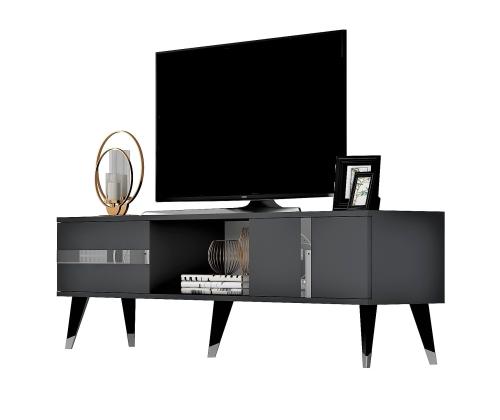 TV laud Vania - Anthracite, Silver