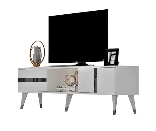 TV laud Vania - White, Silver