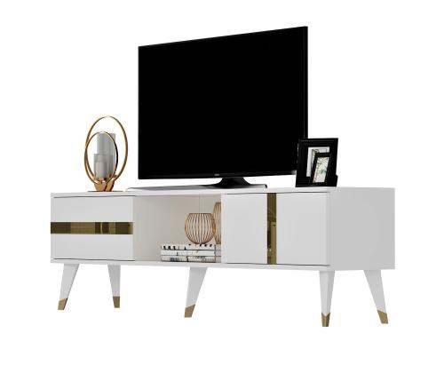 TV laud Vania - White, Gold