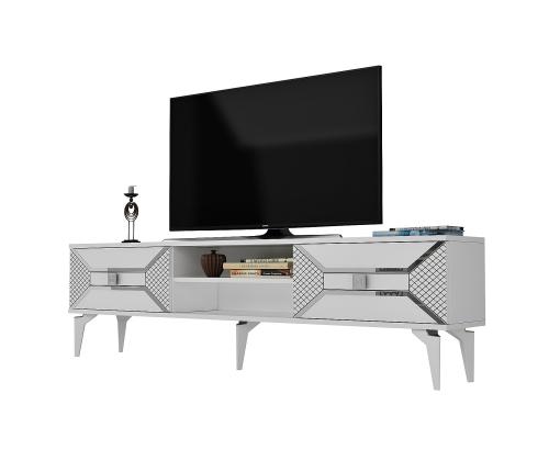 TV laud Yumedi - White, Silver