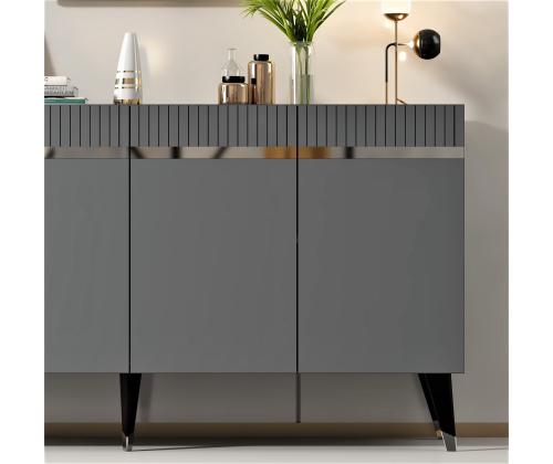 Defne - Anthracite, Silver