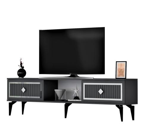 TV laud Nil - Anthracite, Silver