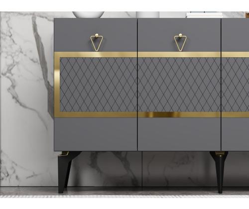 Ipek - Anthracite, Gold