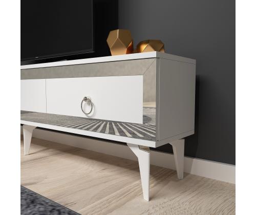 TV laud Ponny - White, Silver