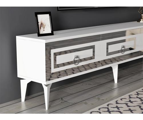 TV laud Karya - White, Silver