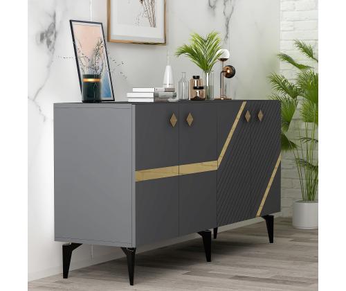 Iris - Anthracite, Gold