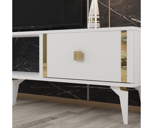 TV laud Doruk - White, Gold