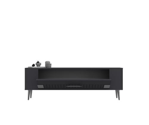 TV laud Retrolp4 - Anthracite, Silver