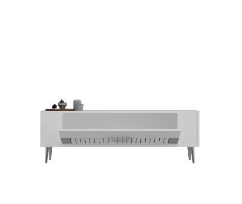 TV laud Retrolp4 - White, Silver