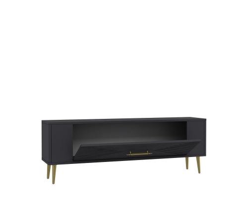 TV laud Retrol1 - Anthracite, Gold