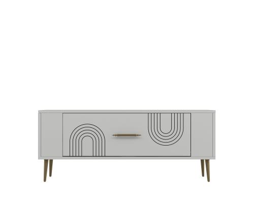 TV laud Retrol2 - White, Gold