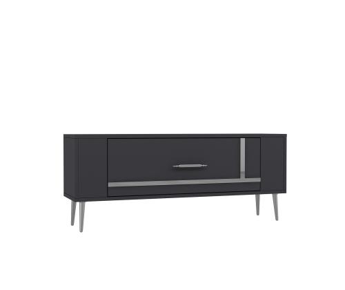 TV laud Retrop1 - Anthracite, Silver