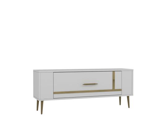TV laud Retrop1 - White, Gold