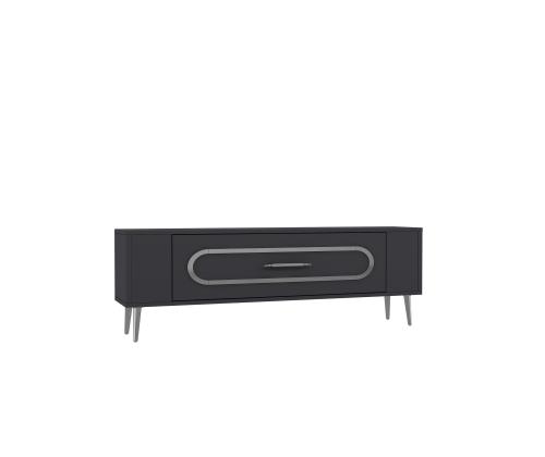TV laud Retrop3 - Anthracite, Silver