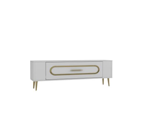 TV laud Retrop3 - White, Gold