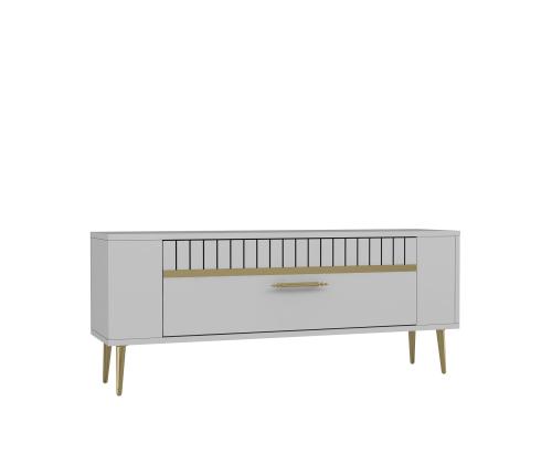 TV laud Retrolp1 - White, Gold