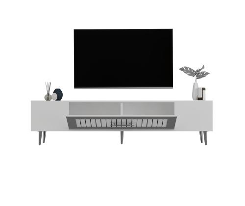 TV laud Dekolp3 - White, Silver