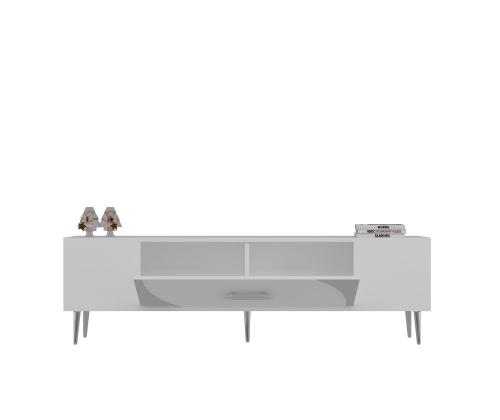 TV laud Dekop2 - White, Silver