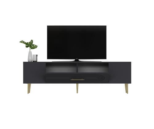 TV laud Dekol3 - Anthracite, Gold