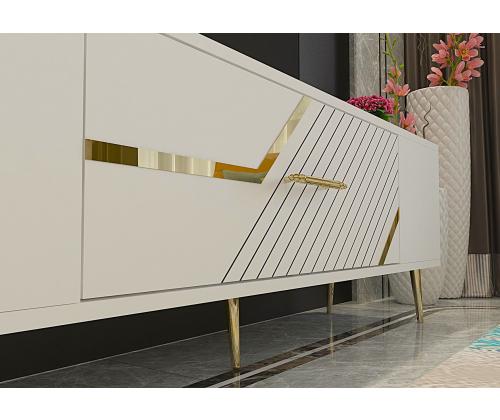 TV laud Dekolp5 - White, Gold