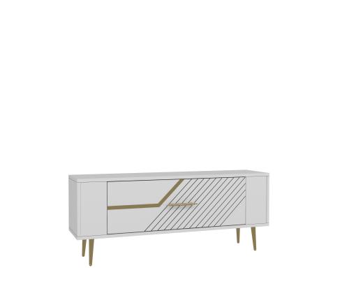 TV laud Retrolp5 - White, Gold
